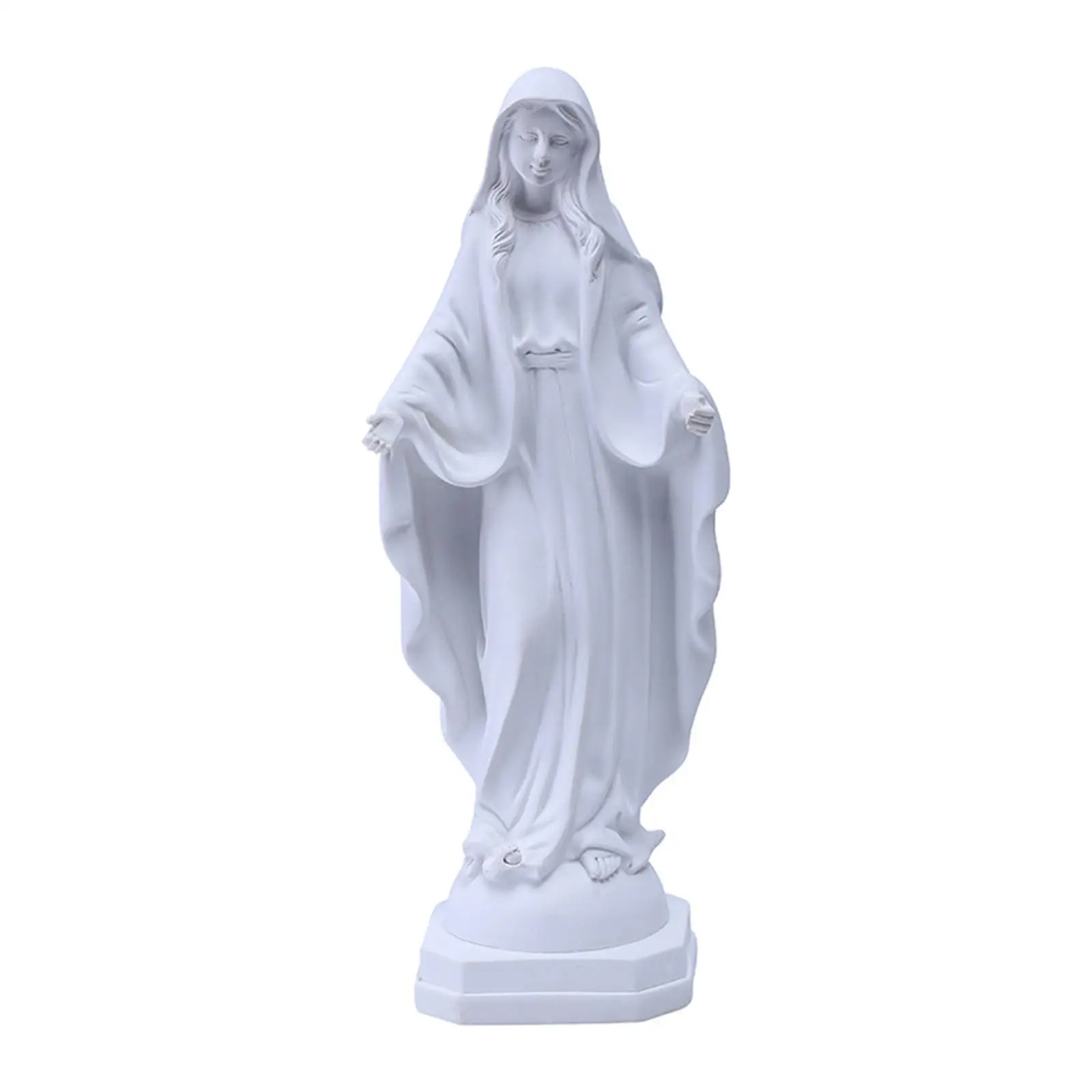 Blessed Resin Figurines Sculpture Catholic Figure Christian Art Pieces Virgin Mary Statue for Decors Living Room Christmas Home