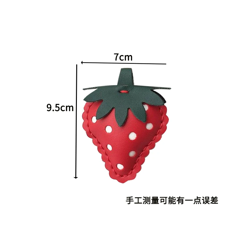 Handmade Leather Simple Strawberry Pendant Knife Mold Bag Keychain Pendant Customize All Kinds of Cutter Dies