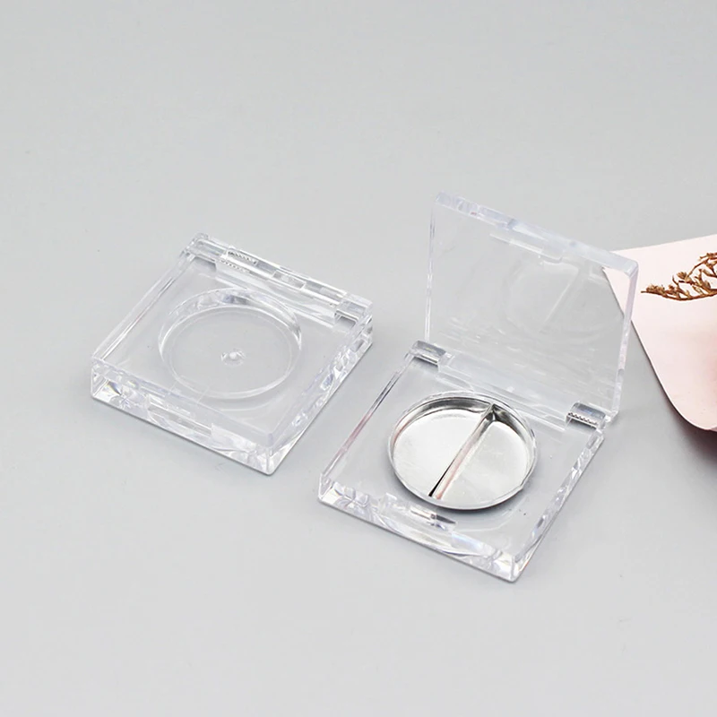 Mini Square Eye Shadow Powder Box Transparent Hat Palette Empty DIY Cosmetics Rouge Box Liquid Foundation Container Makeup Tool