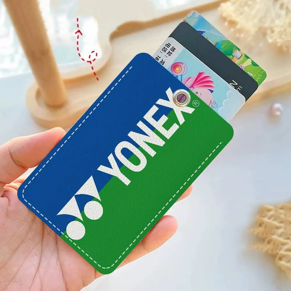 سلسلة مفاتيح عصرية لتنس الريشة Y-Yonex مع حامل بطاقة الوصول، وحافظة واقية لبطاقة الهوية وبطاقة البنك للأمن