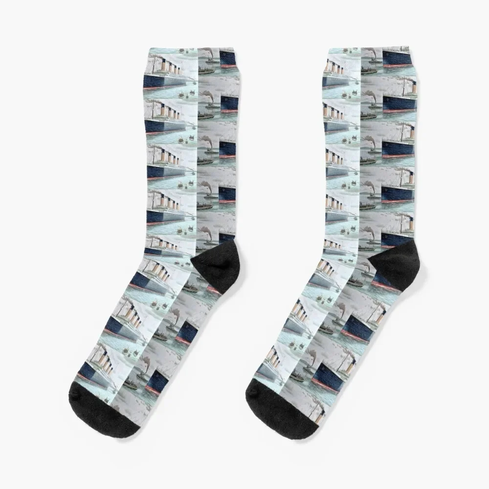 

The Titanic with rescuers. Socks with print custom sports cute aesthetic Socks For Girls Men's