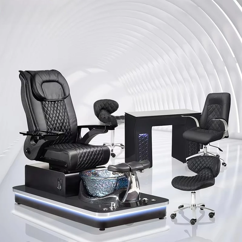 

Nail Salon Furniture Foot Spa Professional Black Luxury Massage Pedicure Spa Chair