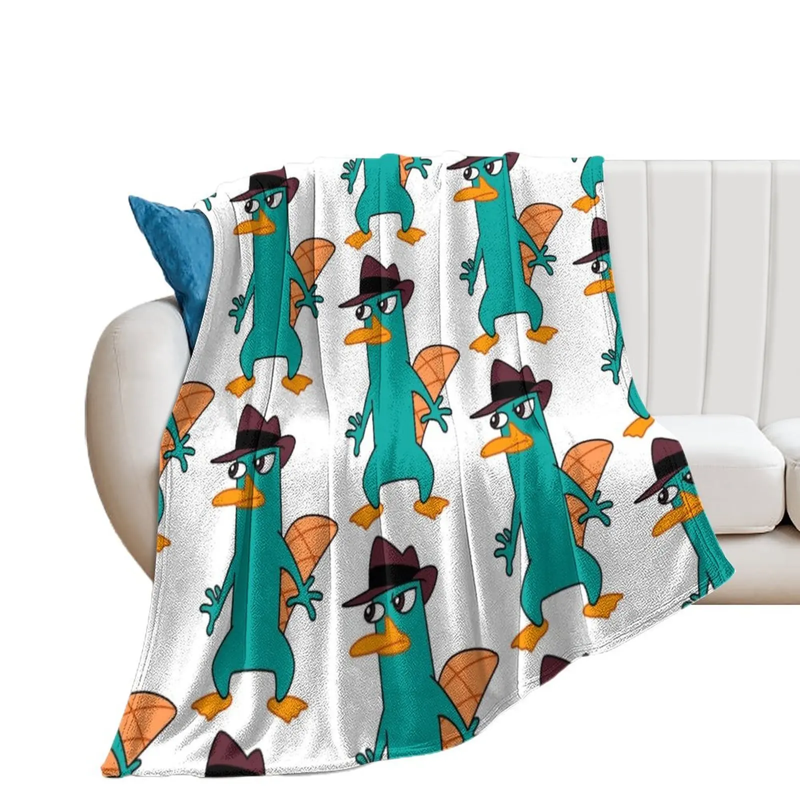 perry the platypus (7) Throw Blanket Flannels Sofa Throw Blankets