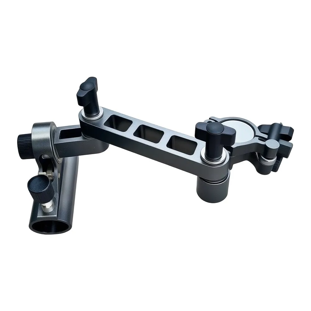 Aluminium Alloy Fishing Rod Holder Bracket with 360 Degree Rotation and Multi-Angle Adjustment for Fishing Chairs 18cm
