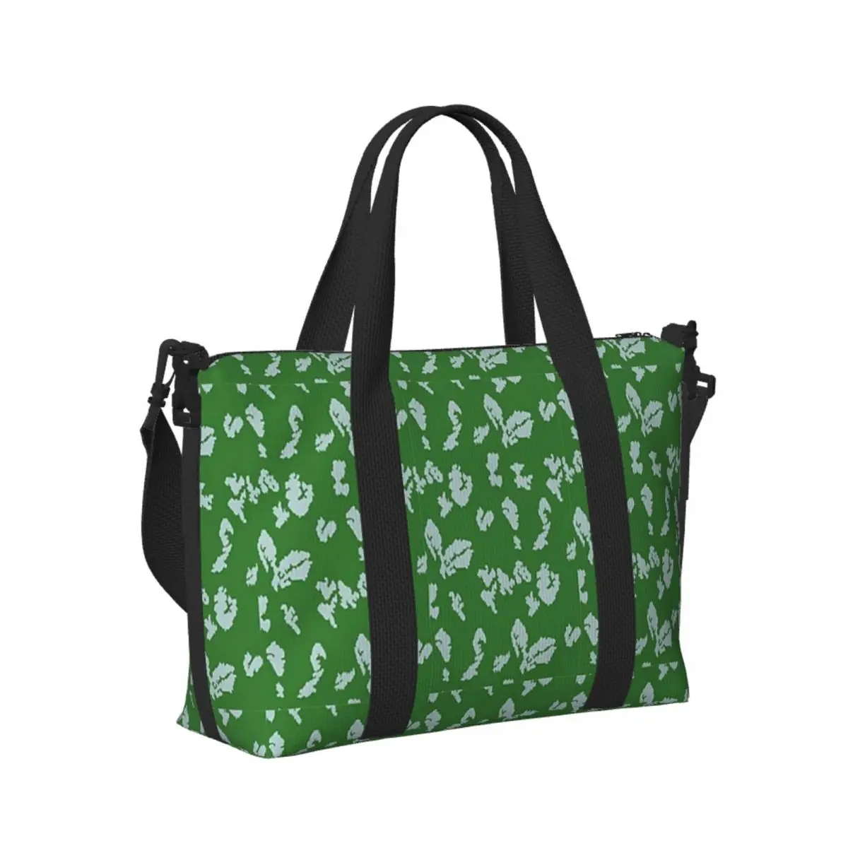 

Russian Woodland Camouflage Beach Travel Bag Large Capacity Tote Bags for Gym Yoga Women Shopping Duffle Shoulder Bag