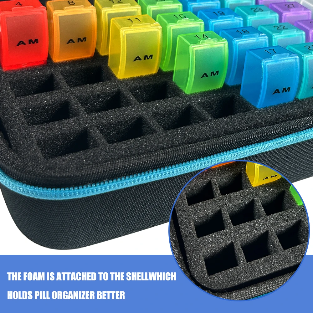 1Pcs Monthly Pill Organizer 3 Times a Day, 30 Day Pill Box with Pill Cutter & Labels for Vitamin, Fish Oil, Travel Case - Image 5