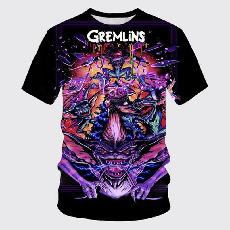 New Fashion Comedy Movie Cartoon Gremlins 3D Print Men\'s Women s T-shirts Summer Funny Cool Harajuku Streetwear Unise