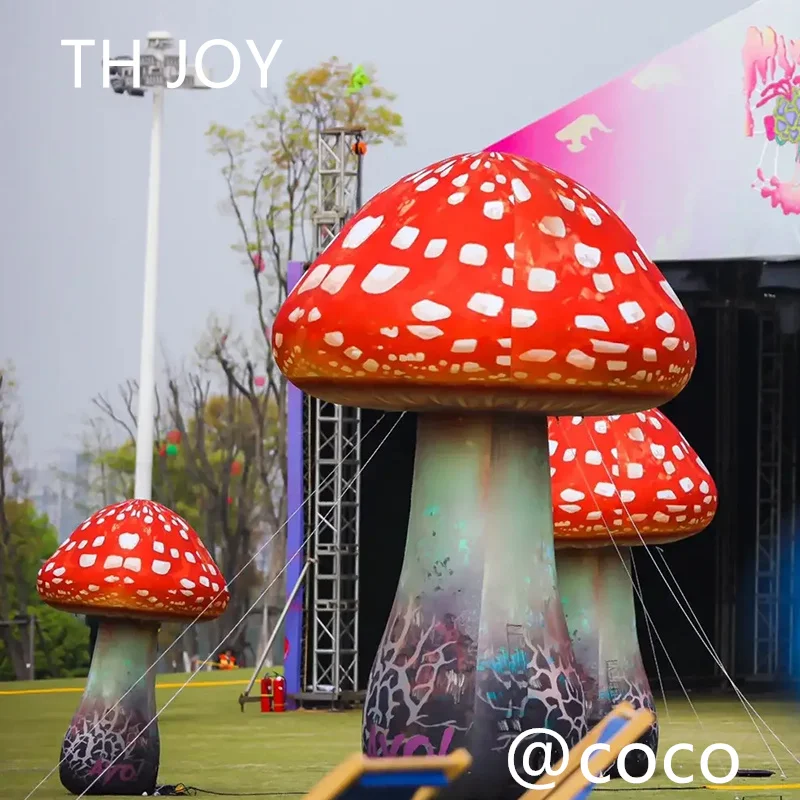 

Outdoor yard Decorative Giant mushroom model balloon park decoration inflatable mushroom for events