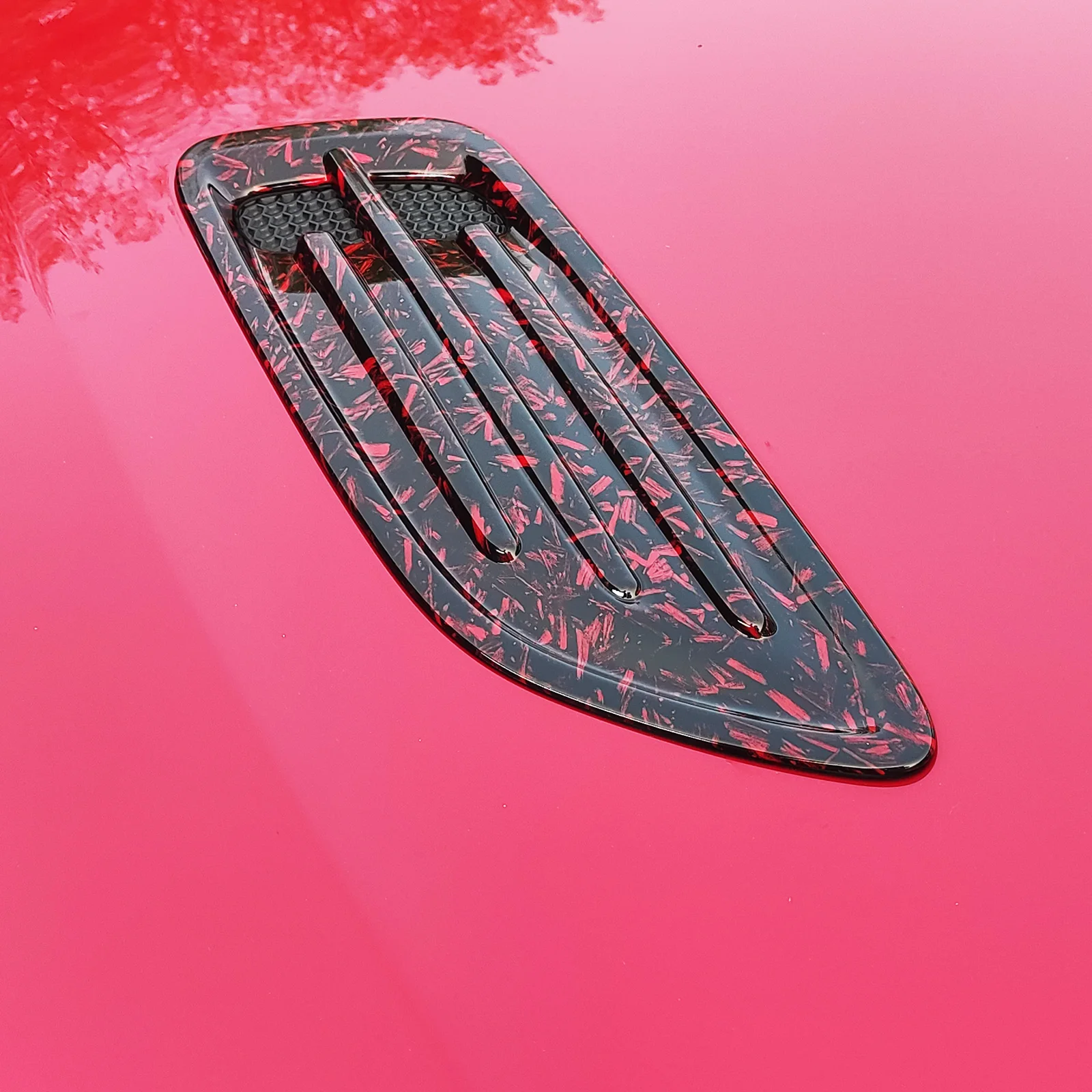 Car Hood Air Hole Trim Cover Engine Heat Dissipation Outlet Frame Decoration For Kia Stinger 2018-2023 Exterior Mouldings