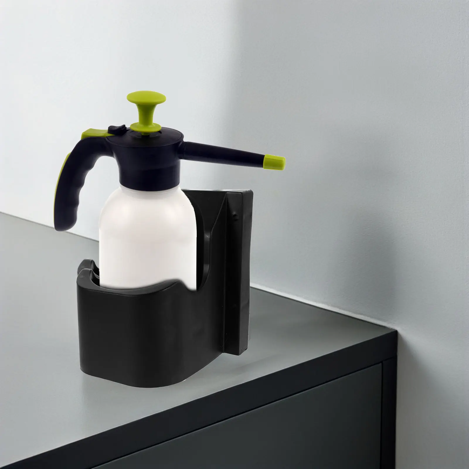 Car Detailing Spray Bottle Holder Wall Mount Rack for Foam Sprayers and Auto Cleaning Tools Sturdy Space Saving Plastic