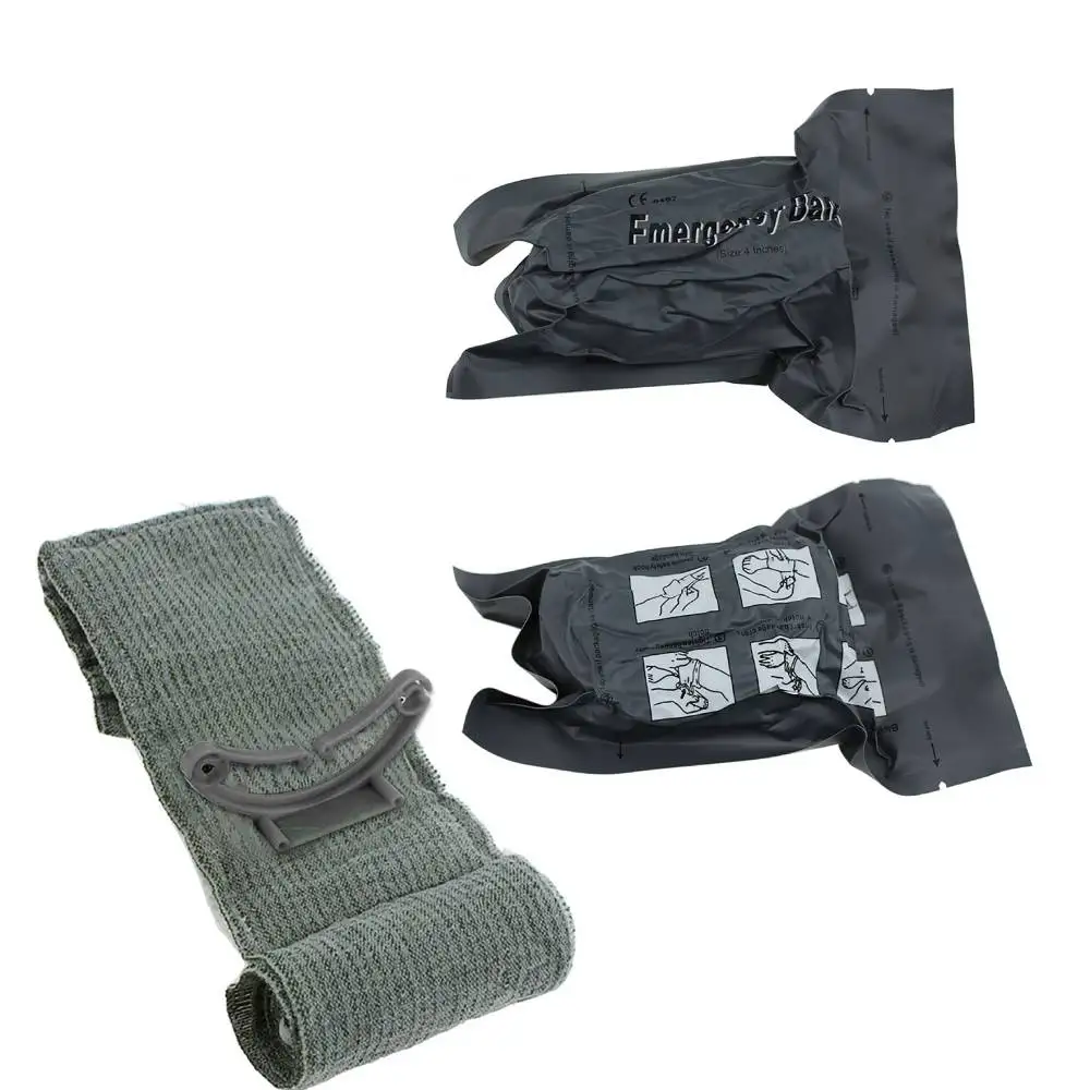 IFAK Trauma Bandagem médica militar, emergência ferida Dressing, Compressão de combate, Tactical First Aid Bandage, IFAK Trauma, 4 6"