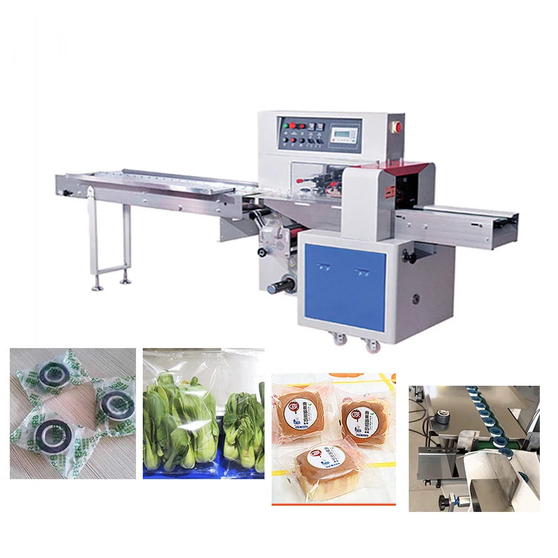 Automatic Plastic Pillow Packaging Machine for Chocolate Biscuits Cigarettes Candy Bars-Motor-Driven High-Speed Wrapping Machine
