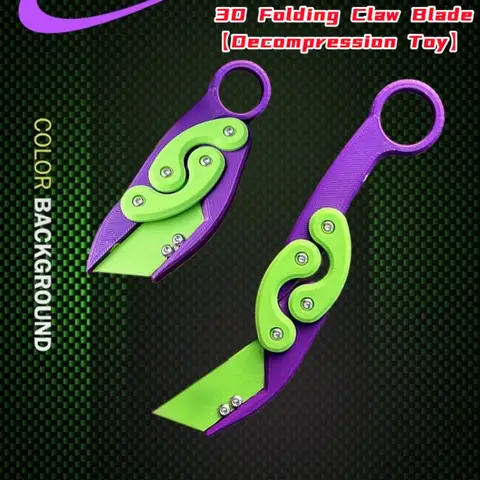 नया 3D प्रिंटिंग प्लास्टिक तितली पंजा चाकू गाजर ग्रैविटीज़ चाकू डिकम्प्रेसन खिलौना बच्चों डिकम्प्रेसन पुश कार्ड छोटा खिलौना 6 best sales प्लास्टिक चाकू - №6