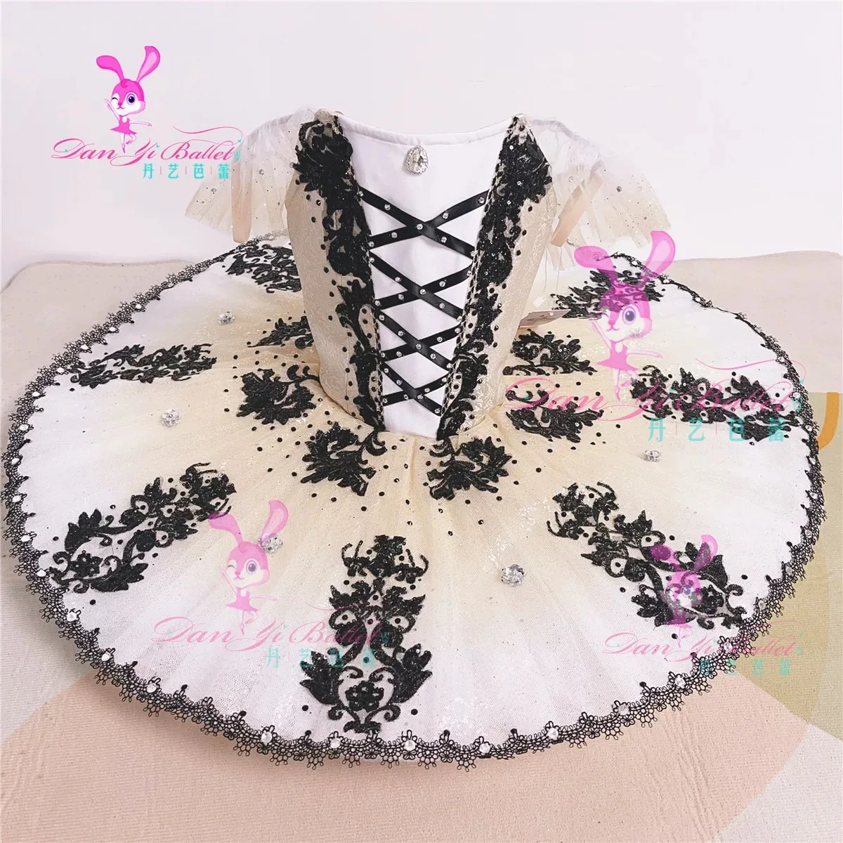 Danyi female professional champagne color female ballet dress plate skirt tutu dress competition dress customized adult children