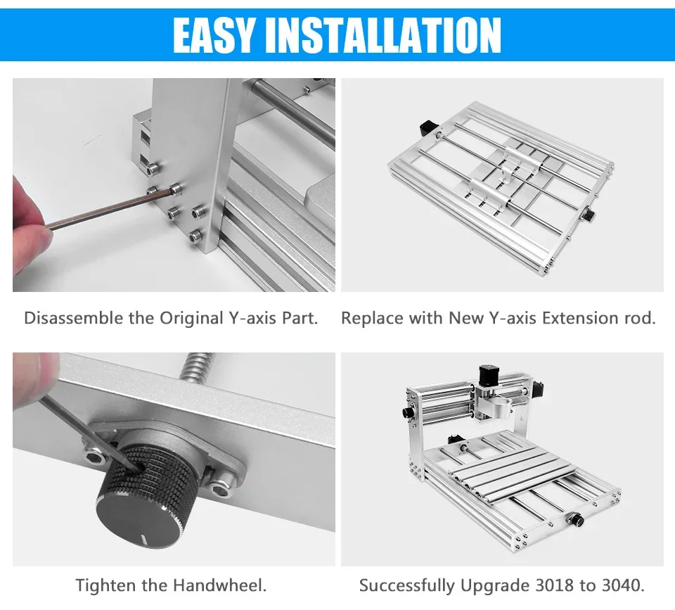 3018 MAX Y-Axis Extension Kit For Upgrade 3040, 3018 Max Accessories For CNC Router, 3018 Max Engraving Milling Machine.