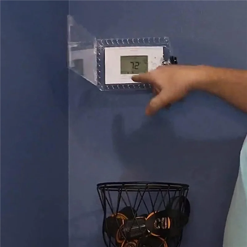 Замок термостата PORK-3X с ключом, универсальная крышка термостата с замком, прозрачная защита термостата для стены