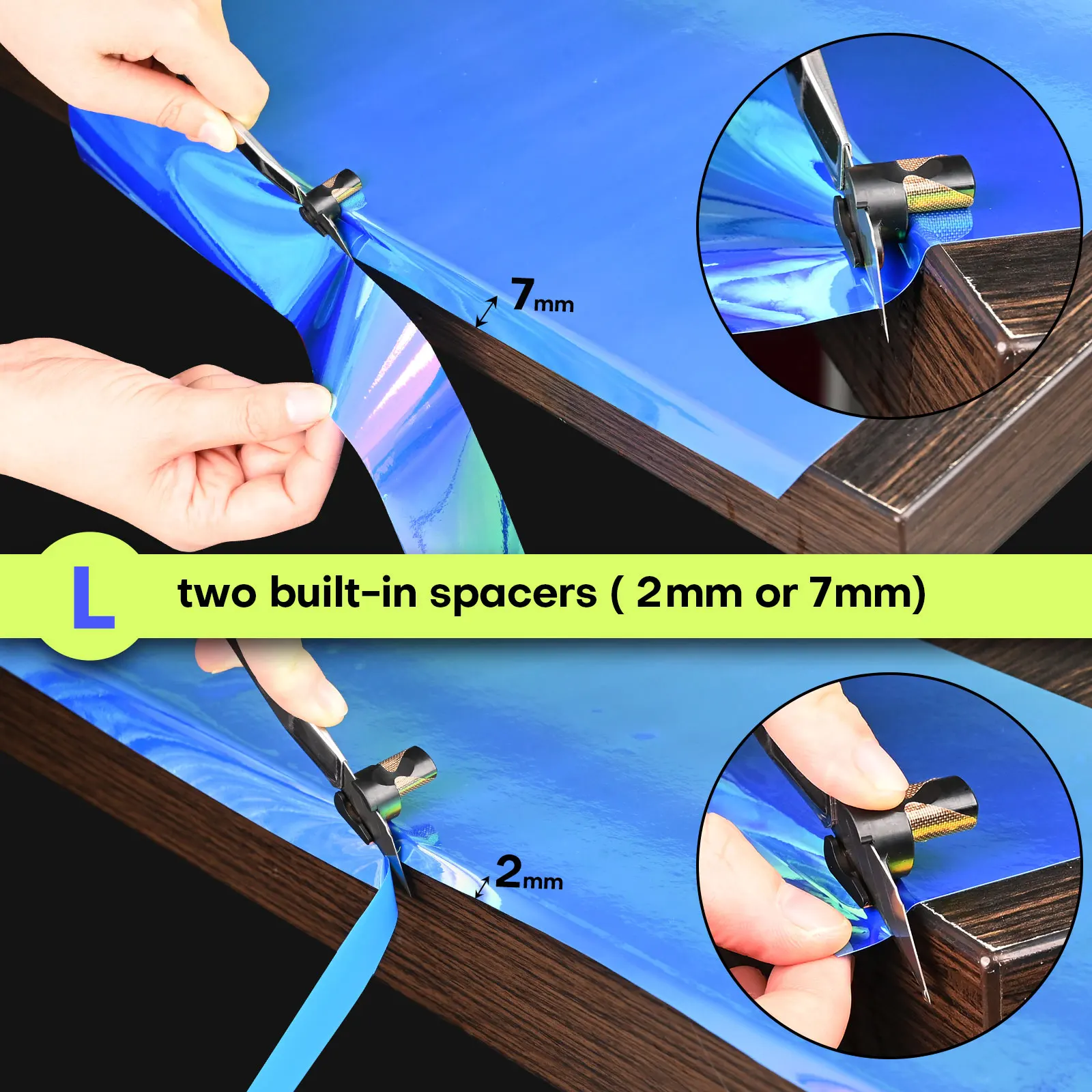 FOSHIO الدقة حافة التشذيب أداة ل 9 مللي متر شفرة فائدة السكاكين سيارة التفاف فيلم الرسم قطع متسقة 2 مللي متر/7 مللي متر المتقلب