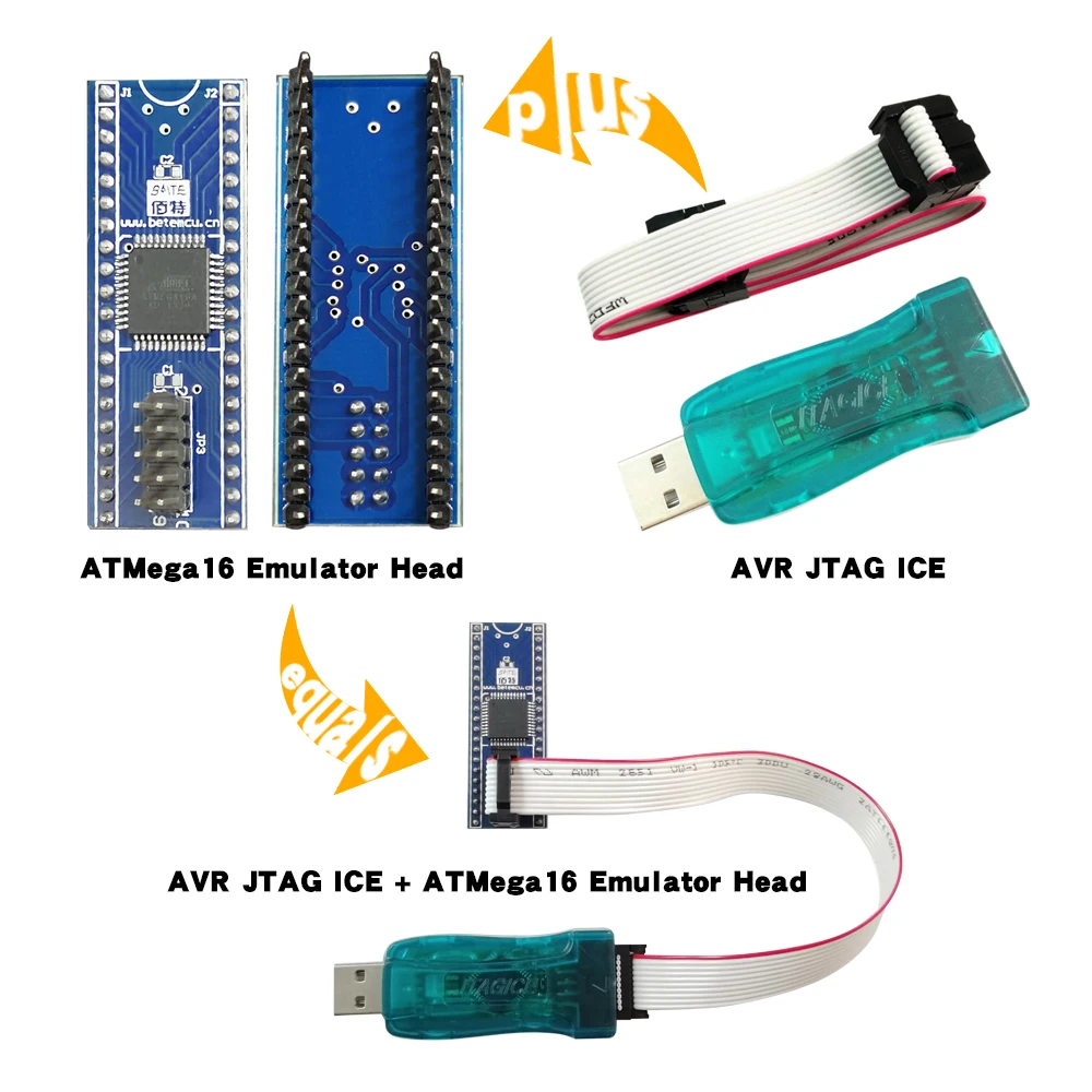 AVR USB Emulator Debugger Programmer JTAG ICE for Atmel + ATMEGA16  JTAG Simulation Head