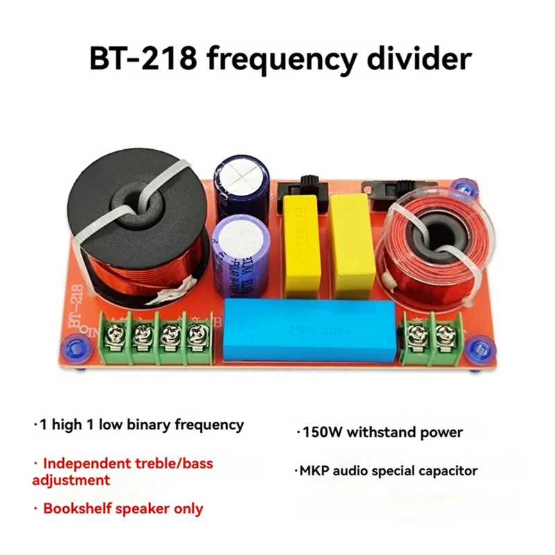 

AA08-Hifi 150W Bookshelf Speaker Dedicated Crossover 1 High 1 Low 2 Way Adjustable Audiophiles For Superior Sound Controls