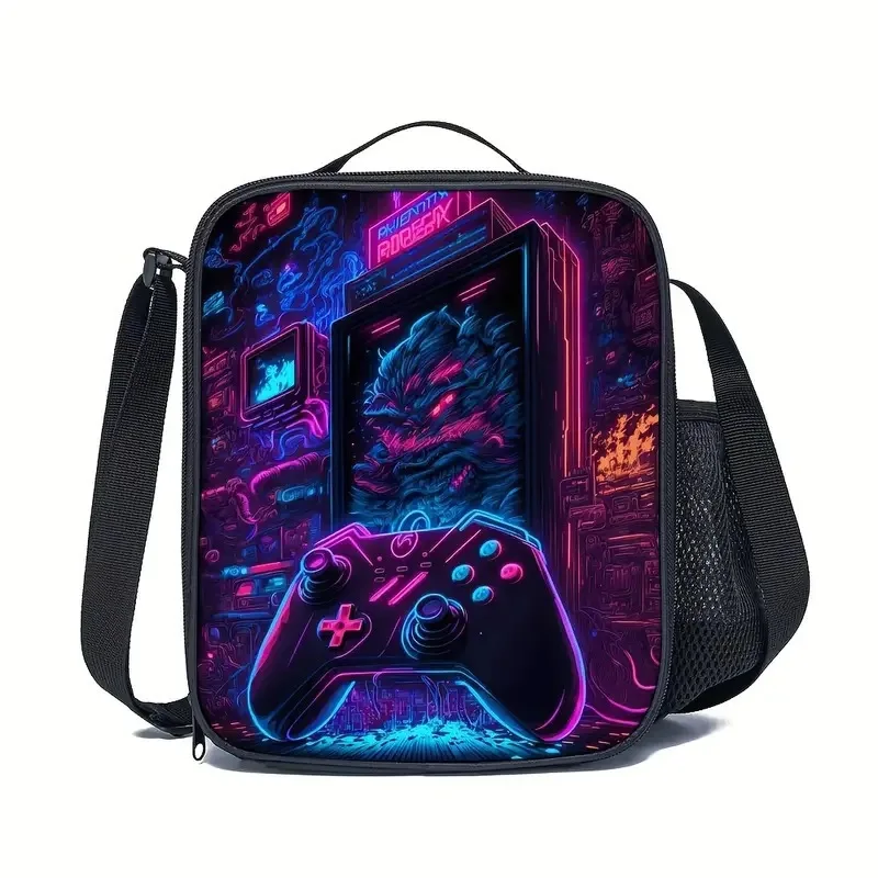 Game controller, portable picnic bag, large capacity outdoor with rice box bag, aluminum foil thick hand-held insulation handbag