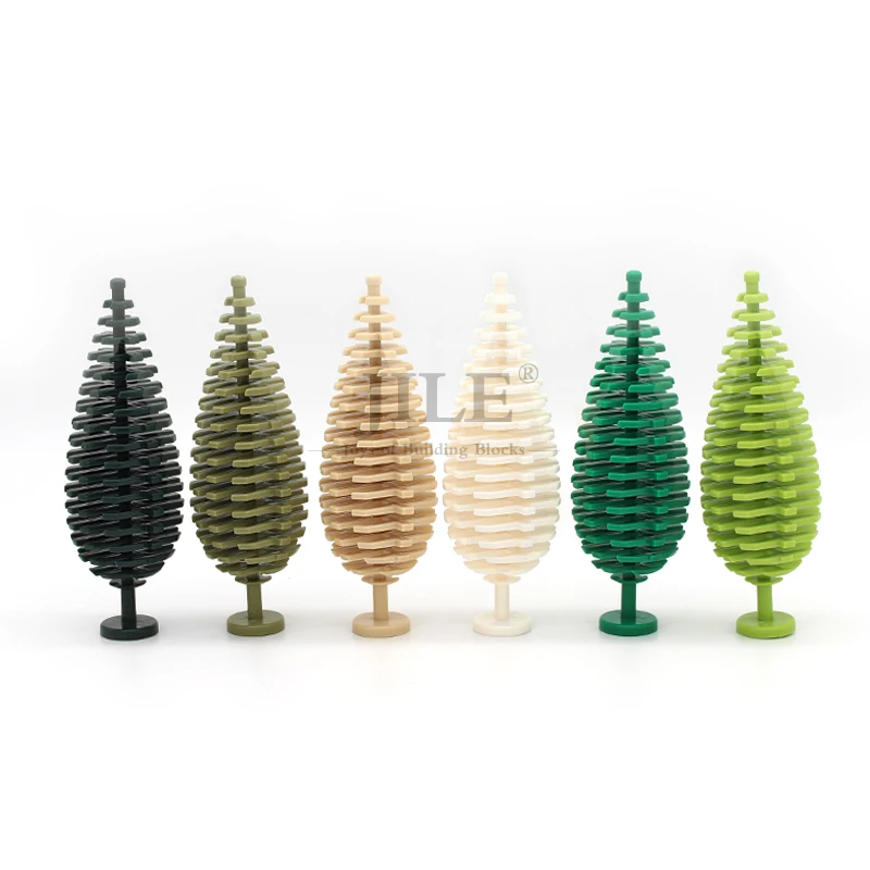 

3pcs MOC 3778 Plant Tree Cypress Building Blocks Natural Forest Pine Bush Accessories Jungle Adventure Flower Grassland Toys
