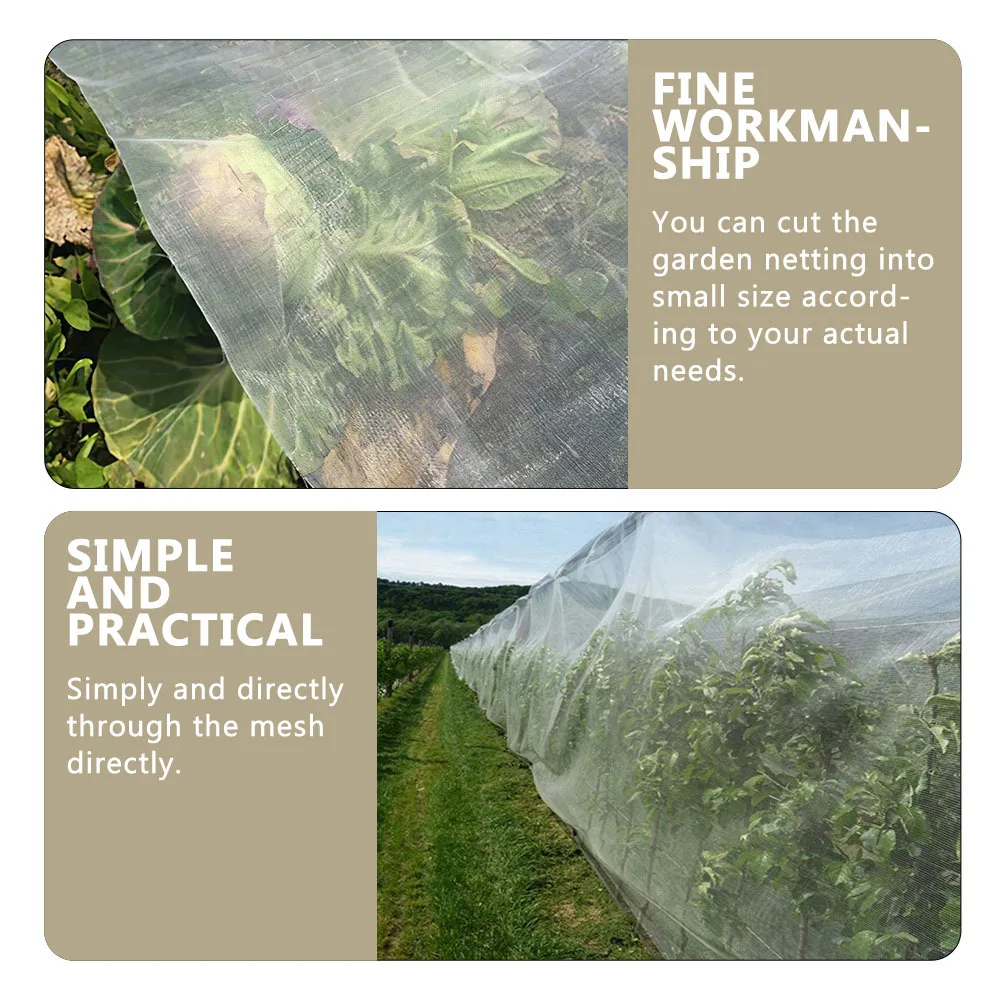Fine Mesh Garden Netting Insect Pest Barrier Protective Cover Plant Netting for Fruit Vegetable Crop Bird and Butterfly Control