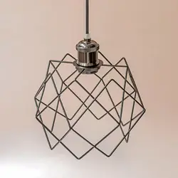 Metal Wire Cage Lampshade Lightweight Modern Basket Durable Pendant Lamp Shade for Hotel Dining Room Farmhouse Cafe Restaurant