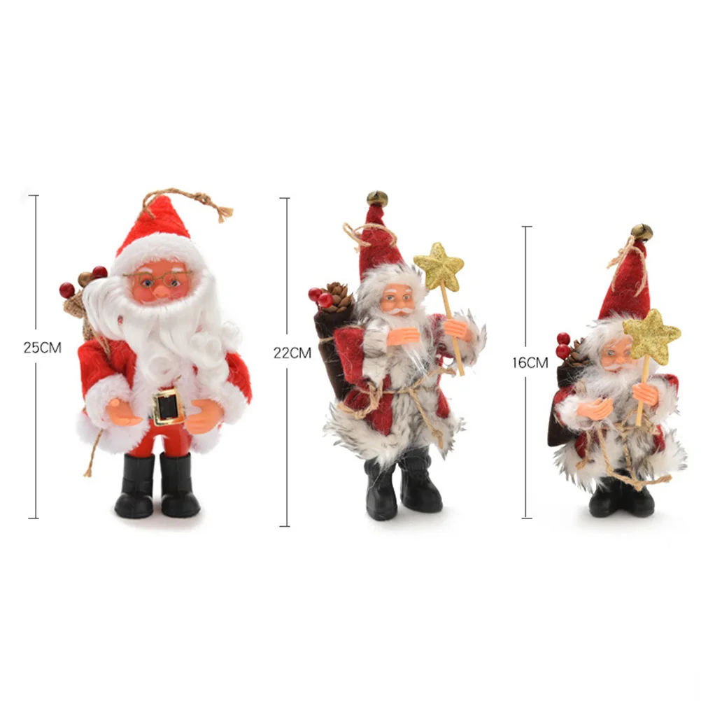 

Cute Red Santa Claus Christmas Decoration Desktop Ornament Hanging Pendant For Home Office Holiday Party Christmas Table