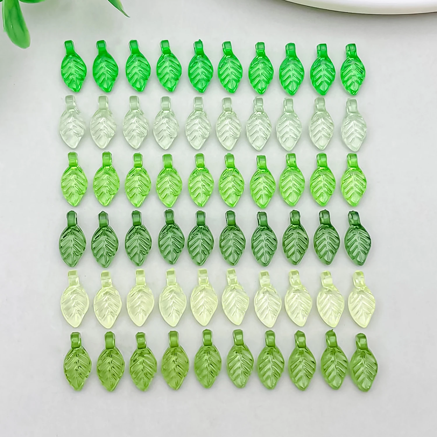 5pcs/60pcs Acrylic small leaves Pendant Jewelry Making DIY Keychain Earrings Charms for Jewelry Bracelets Necklace