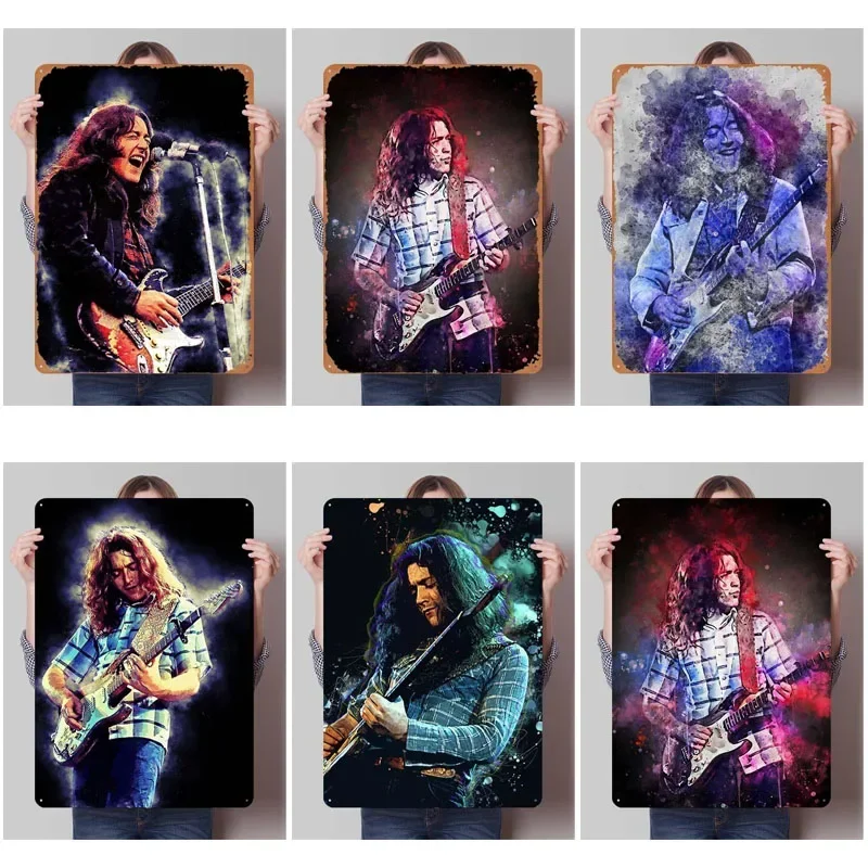Rory Gallagher Metal Signs Rock Music Posters Bathroom Decoration Living Room Vintage Tinplate Sign for Wall Art Decoration Home