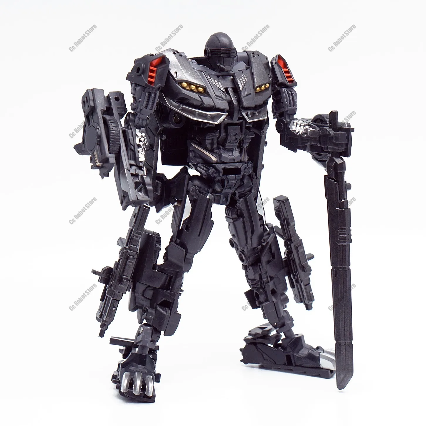 Op voorraad PT-12 Three-Change Warrior Black Ninja actiefiguur speelgoedcadeau verzamelobject