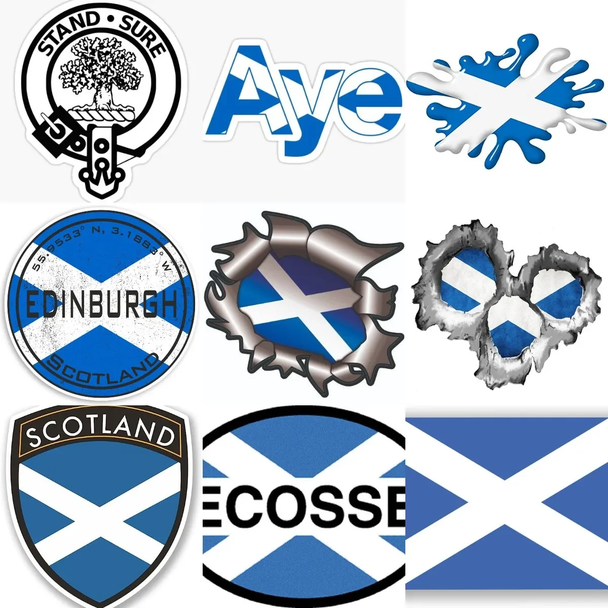 

Creative Scotland Flag Sticker for Covered Scratch Decorate Car Motorcycle Truck Van Bumper Table Helmet Fridge Wall Room Door