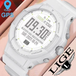 LIGE GPS Smart Watch Woman Fitness Bluetooth Call Rubber Strap Bracelet Waterproof Heart Rate Tracker For Android IOS Smartwatch