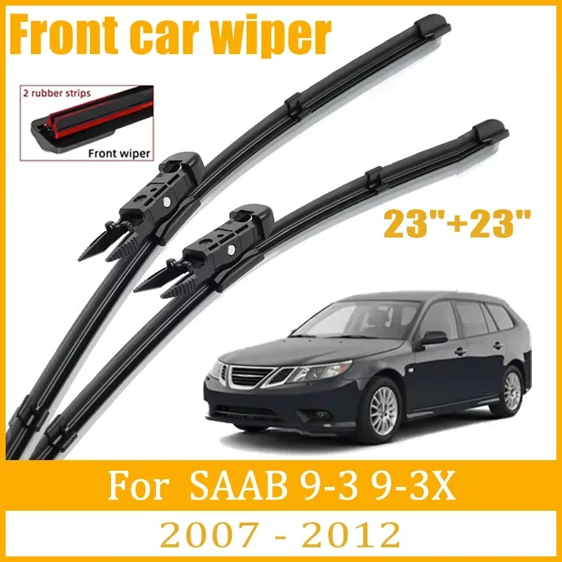 

For SAAB 9-3 9-3X 2007 - 2012 2008 2009 2010 Wiper Front Wiper Blades Windshield Windscreen Window Brush 23"+23" Car Accessories