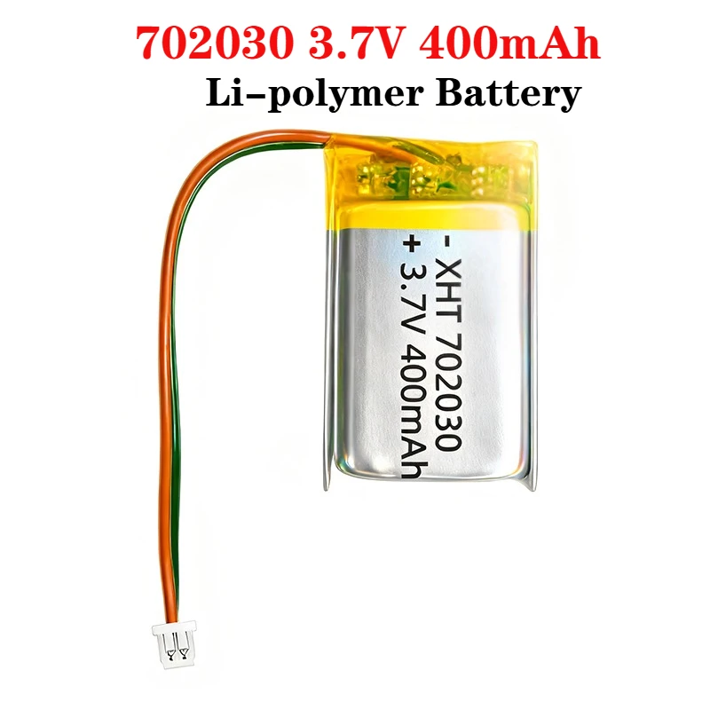 

1-4pcs 702030 Battery 400mAh 3.7V Lithium Polymer Battery for Smart Watch Flashlight Electric Toy Speaker Beauty Instrument