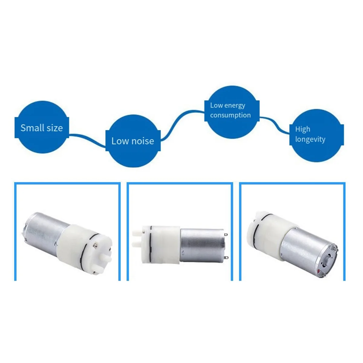 370 pompa ad aria motore 3-6V pompa per frutta a vuoto strumento di aspirazione per punti neri pompa ad aria tiralatte pompa ad aria sigillante per vuoto