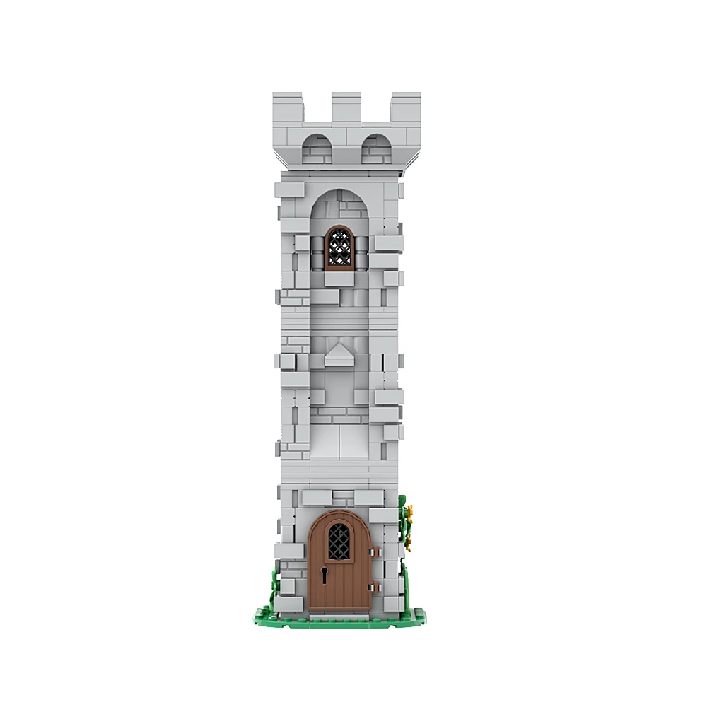 

Gobricks MOC Military Castle Lion Knight Watch Tower Building Block Medieval Castle Observation Deck Brick Assemble Toy Kid Gift