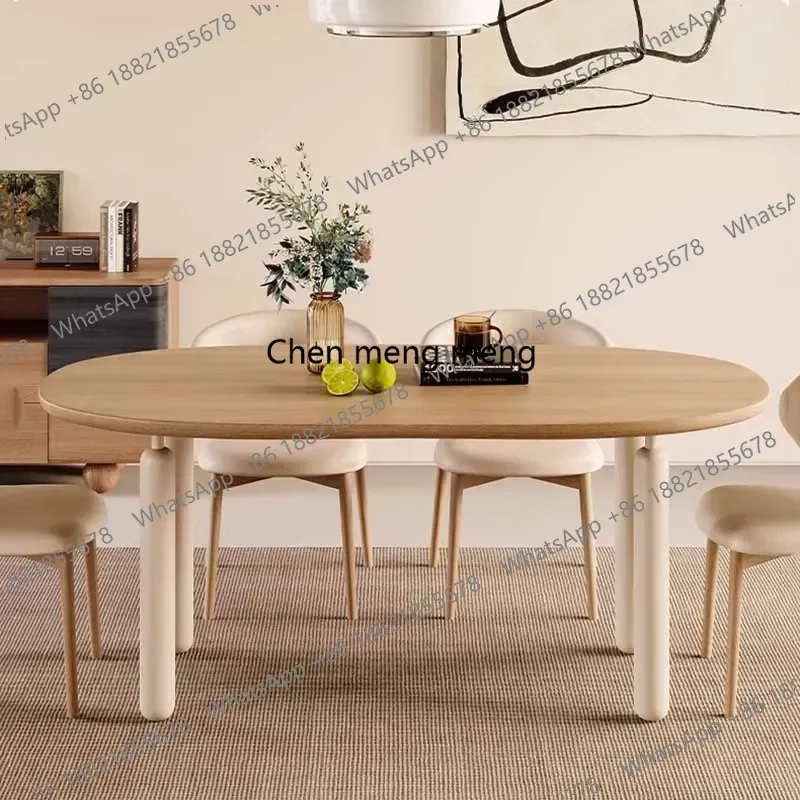Display Oilproof Dining Table Wooden European Nordic Living Room Tables Conference Modern Center Mesas De Jantar Hotel Furniture