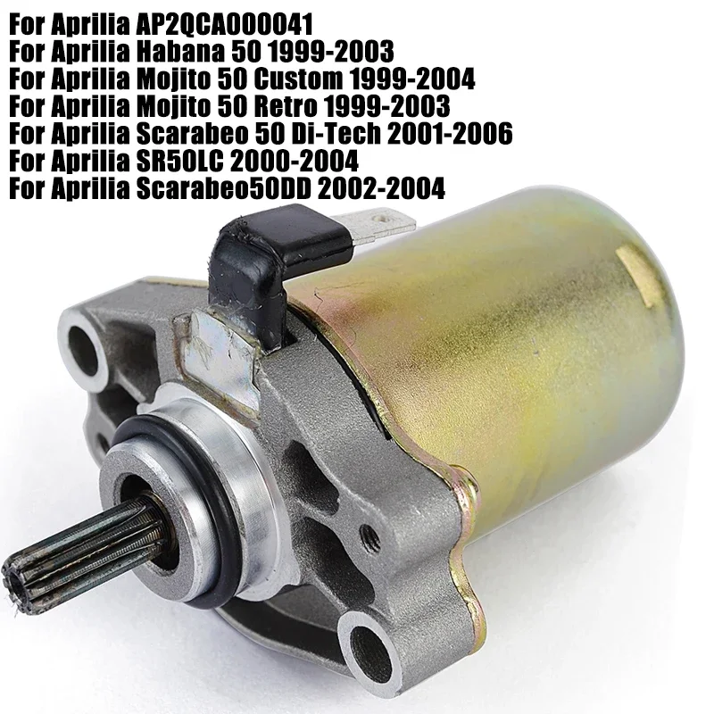 Starter Motor For Aprilia AZ50 Let's UF50 UX50W TR50 Street Magic Habana Mojito Scarabeo 50 SR50LC Scarabeo50DD AP2QCA000041