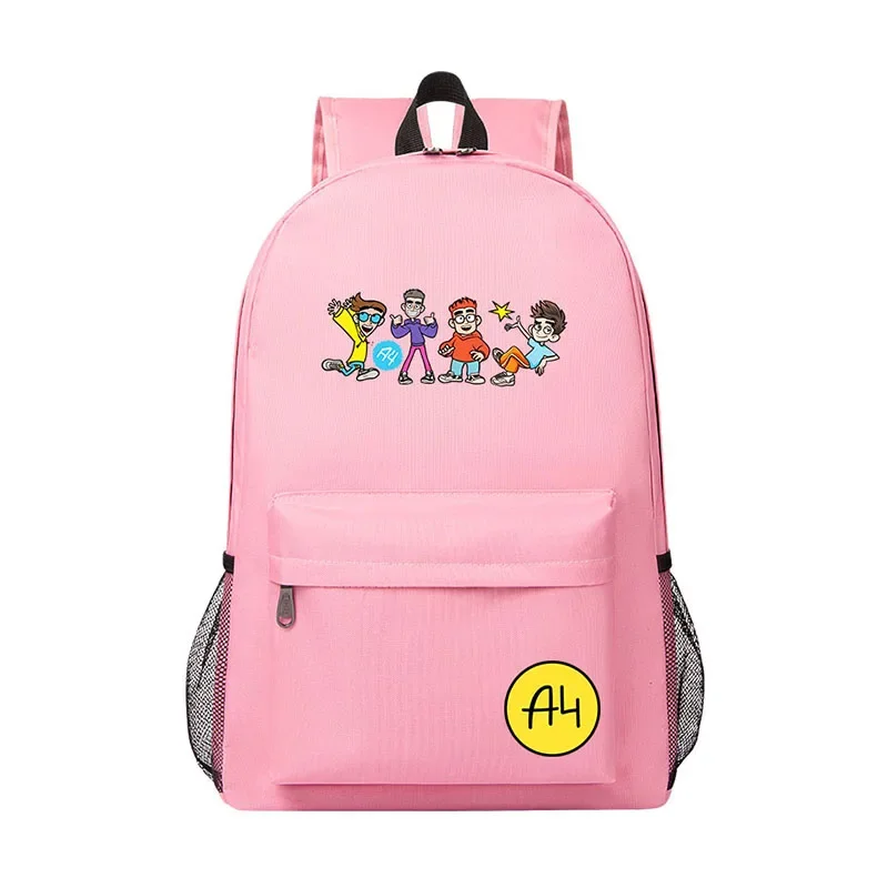 Cartoon A4 Lamba Print School Bag Merch A4 Backpack for Boys Girls teen Bookbag Large Capacity Woman men Mochila Bag