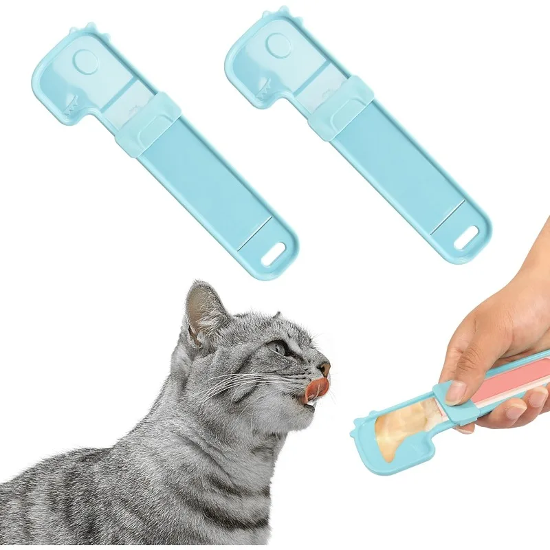 1pc cat wet treatment feeding spoon, convenient squeezing sp