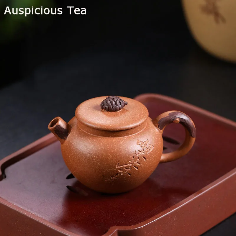 

160ml Boutique Yixing Raw Ore Segment Mud Purple Clay Teapot Handmade Household Chinese Kung Fu Tea Set Tea Ceremony Accessories