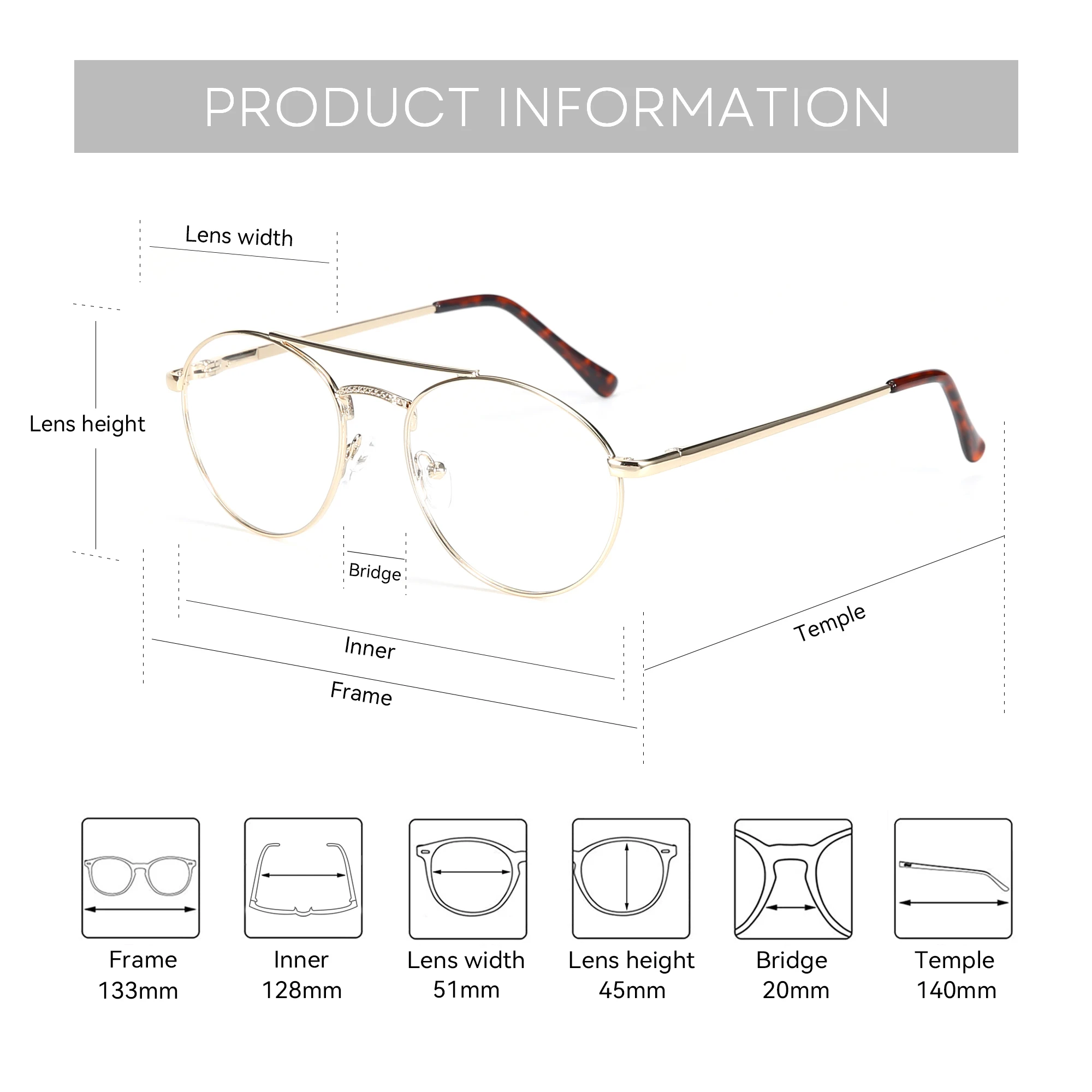 BLUEMOKY 2025 Occhiali da vista pilota, Lenti ottiche da uomo e da donna con ricetta, Multifocali progressivi, Occhiali a luce blu