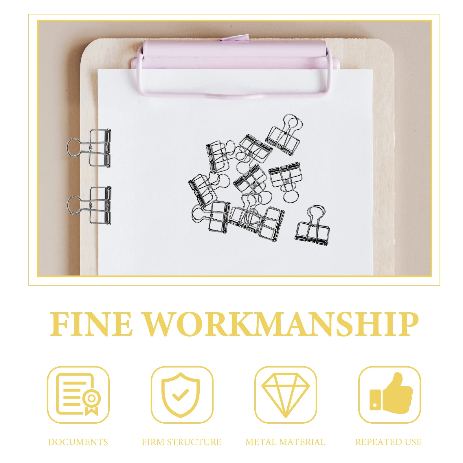 

10Pcs Metal Binder Clips Alloy Mini Office Paper Clamps Document Holder Desktop File Organizer Binder Clips Office Paper Clip