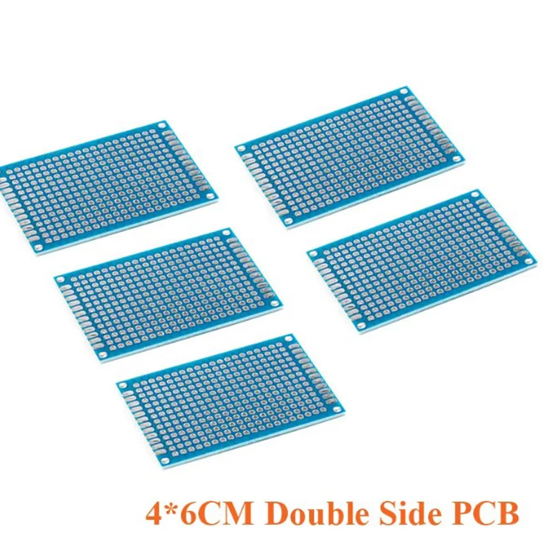 5pcslot 4x6cm ต้นแบบด้านคู่ PCB 46cm แบบสากลแผงวงจรพิมพ์ทดลอง40x60mm 4060mm