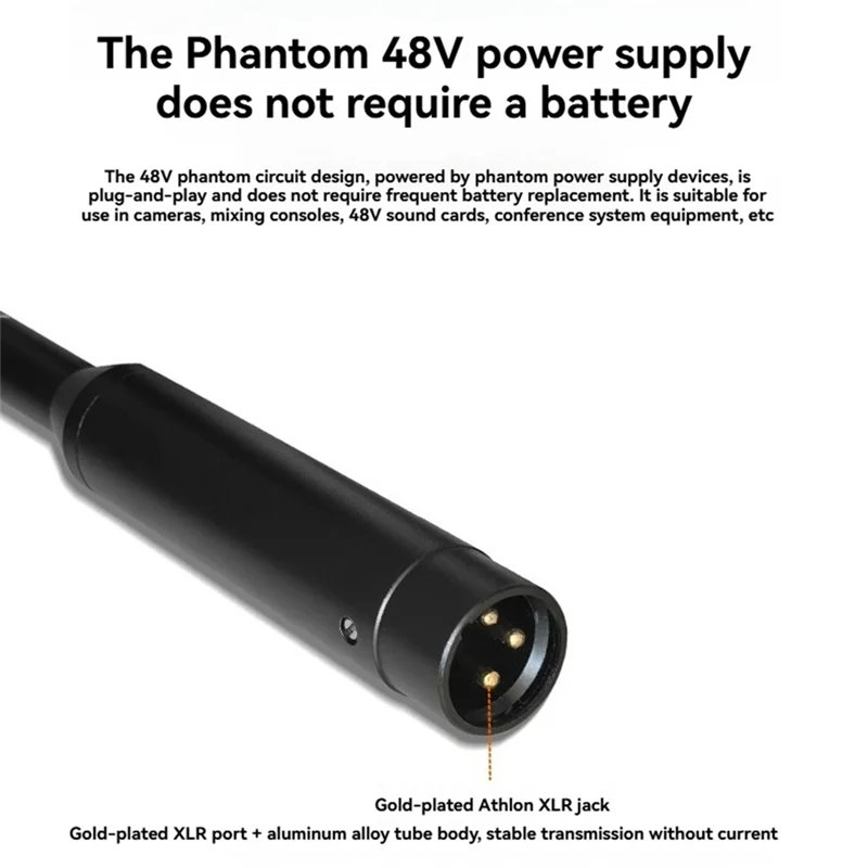M16K-hangende microfoon Instrumentmicrofoon voor opnamestudio Onderwijs Multimedia School Chorus Opname Toespraak