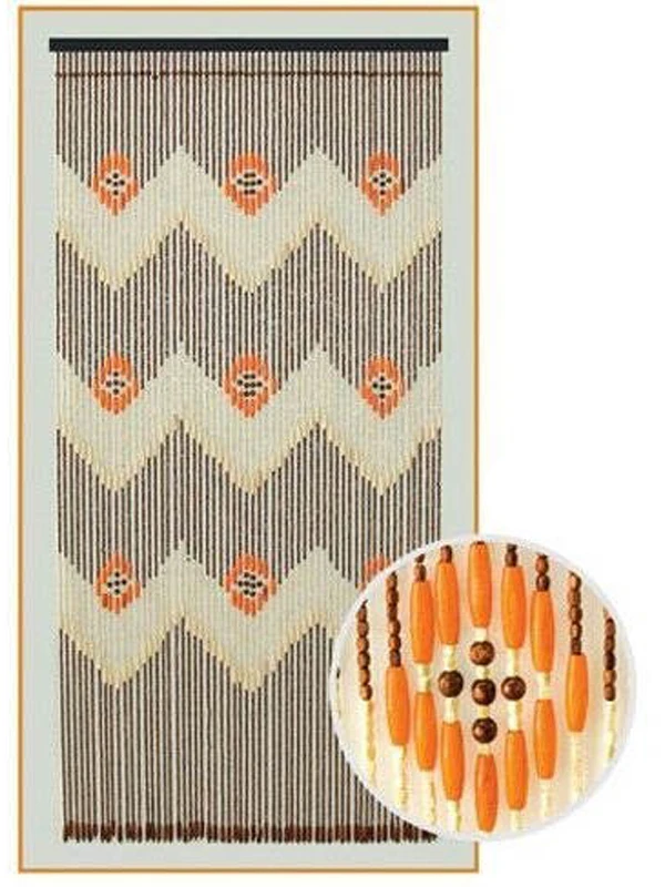Handmade Wooden Bead Door Curtain Partition Bedroom Privacy Encryption Decorative Vintage Feng Shui Living Room Hallway