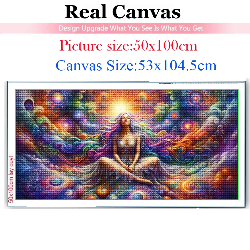 Fantasy Hyper-Realistic Beautiful Woman DIY 5D Large Diamond Painting Portrait Full Square Round Diamond Embroidery Sale Decor