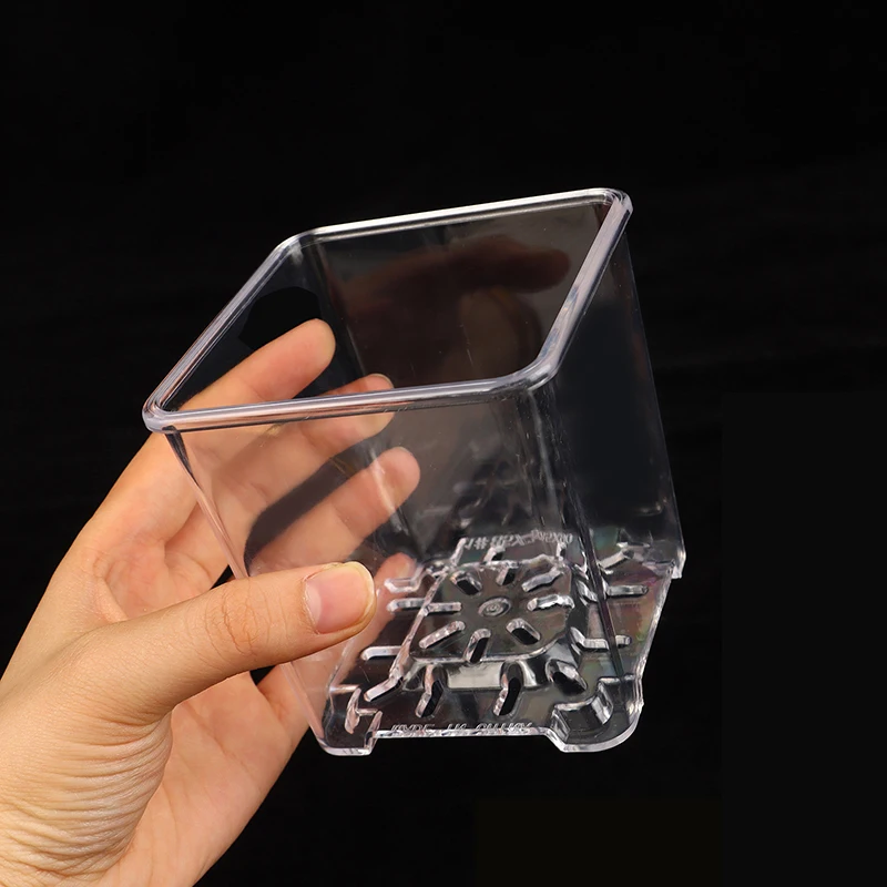 1Pc S/M/L Highly Transparent Flower Pot Plant Nursery Pots Acrylic Orchid Decorative Square for Plants Garden Orchids