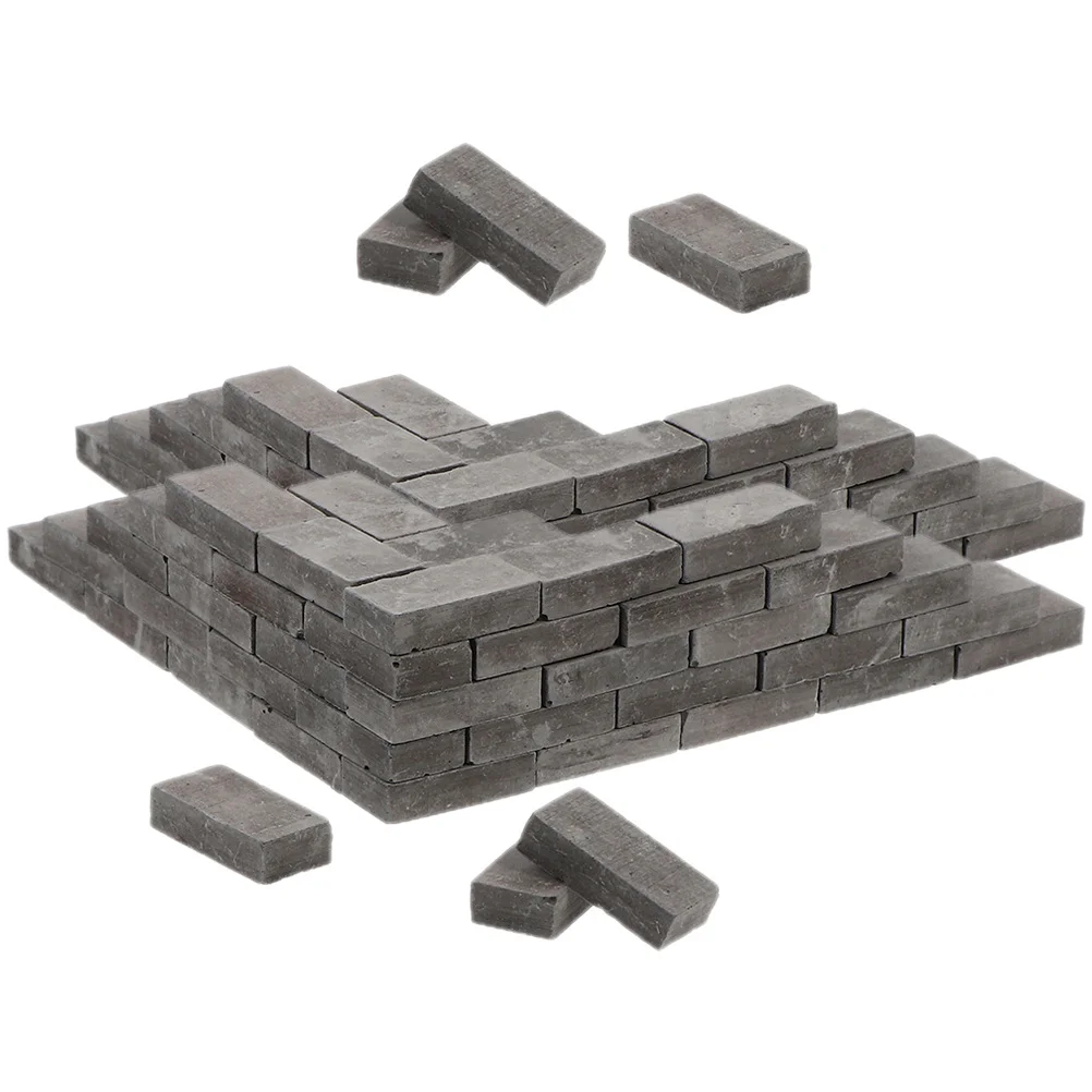 100개 미니어처 벽돌 모래 테이블 건축 시뮬레이션 벽돌 DIY 미니어처 풍경 장식 분재 조경 소품 가짜 벽돌
